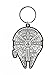 Produktbild Star Wars - Millennium Falcon - Gummi Schlüsselanhänger Keyring - Größe ca. 4,5x6 cm