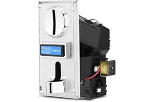 Denash Smart Coin Acceptor, Multi Coin Roll Down Coins Selector Game Coin Slot Acceptor für Arcade-Spielmechanismus Automatenunterstützung 6 Arten von Münzen
