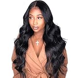 brazilian virgin human hair extensions 2. Brasilianische Echthaar-Perücke, gewellt, mit natürlicher Haarfarbe, verheddert nicht