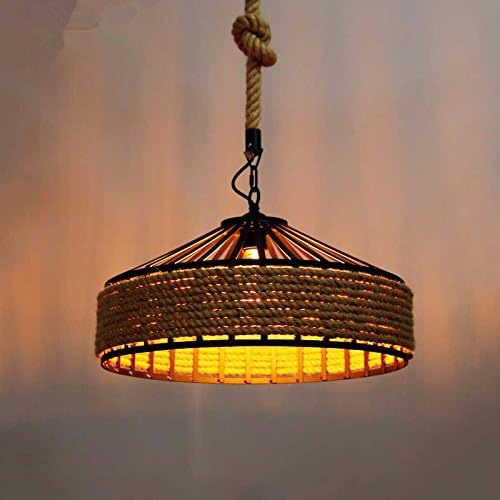 VanMe American-Retro Rope Chandelier Industrial Style Loft Idea Village Art Chandelier,Diameter Of 40Cm