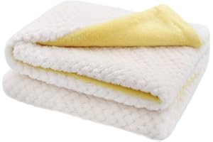 furrybaby Premium Fluffy Fleece Dog Blanket, Soft and Warm Pet Throw for Dogs & Cats (White, M)