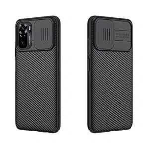 for xiaomi redmi Note 10 4G Case, Nilkkin CamShield Pro Slim case Protective Cover Case with Camera Protector Hard PC and TPU Ultra Thin Anti-Scratch Phone Case for Xiaomi Redmi Note 10 4G (Black)
