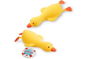 TRENDHAUS 958488 – anti-stress omedelbar hjälp anka, 2 stycken vardera ca 16 x 7,5 x 4,3 cm, squishy i anka form, stressbollar för barn och vuxna