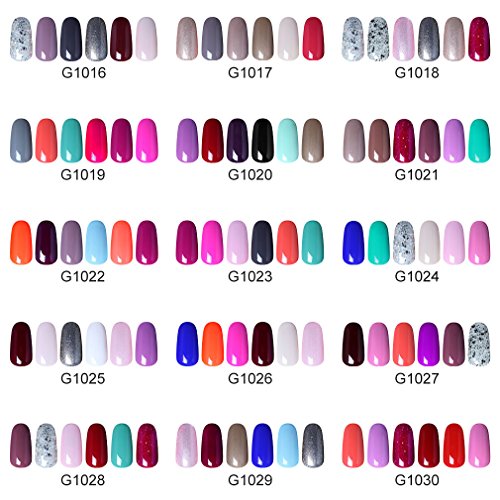 UV nagellack set FairyGlo shellac set Nail Gel Polish Nagelgel Pure Farbe (6xStück) - 5