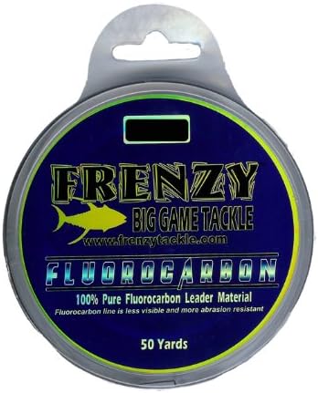 Frenzy 60-Pound Fluorocarbon Leader, 50-Yards, Clear