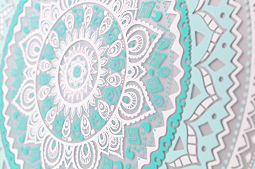 Case MacBook Pro 15 Retina Hülle Blau und weiß ,iCasso Medallion Design Ultra Slim Dünn Kratzfeste matt rutschfest Hartschale Kunststoff Schutzhülle Snap case für MacBook Pro 15 Zoll Retina (Modell: A1398) - 6