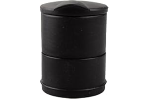 Luckious Portable Car Ashtray with Lid - Smokeless and Smell Proof, Black Cigarette Ashtray for Cars