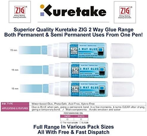 Zig 2 Way Glue Pen 15mm Jumbo Tip Acid &amp; Xylene Free by Crafting Pens