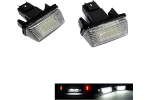 RZG 2 x LED-registreringsskyltslampor passar för Auris E15 2008-2012 Avensis T27 Verso R2 2007-2012