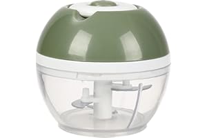 CGLRYBO Mini Garlic Crusher, Food Maker & Cutter, Vegetable Chopper and Blender for Infants, Mini Food Processors, Easy to Use-Tough Stainless Steel Blades,Ideal Tool for Home Kitchen (Light Green, 5.3 inch)