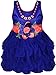 Cute Fashion Kids Girls Baby Dress for Princess Satin and Sifone Net Party Wear Frock Dresses Clothes for 3 Months to 3 Years (Blue, 12-18 Months) RS.640.00