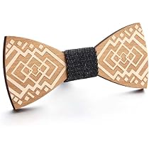 Nœud Papillon En Bois Naturel - Accessoire Smoking Réglable Pour Homme, Mariage Et Cérémonie