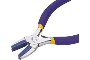 BENECREAT Alicate de Punta Plana Tenaza de Nariz Plano Nylón para Alambre de Cobre Alambre de Aluminio y Fabricación de Joyería