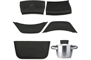 DXLing 5 Pieces Poignée d'Assistance en Silicone Supports de Poignée de Casserole Chaude D'assistance Poignée isolée Antidérapante et Résistante à la Chaleur Silicone Assist Poignée