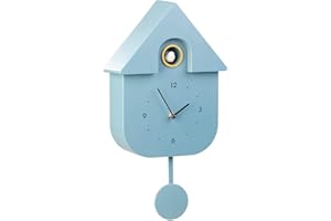 ‎ST. LEONHARD St. Leonhard Modern Cuckoo Clock Modern Quartz Cuckoo Clock with Bird Voice and Automatic Night Sleep (Children, Wall Clock Cuckoo Modern, Black Forest)