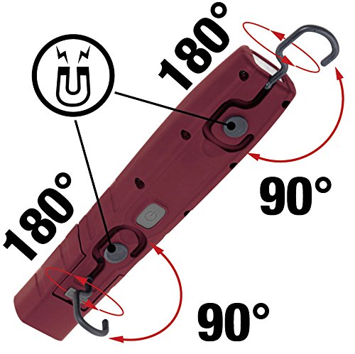 Kraftwerk LED-Akku-Handlampe, Werkstattlampe 8+1 SMD + 4 UV-LEDs - 5