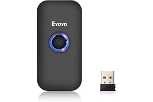 Eyoyo Mini scanner Bluetooth a barre 1D, Bluetooth 3 in 1 e USB Wired & 2.4G Wireless Barcode Reader Portable Bar Code Scanning lavoro con Windows, Android, iOS, tablet o computer (1D Black)
