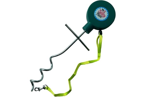 3Sixty Fun, 5 m sans enchevêtrement, attache/laisse/piquet pour chien rotatif pour les voyages, les amateurs de plein air, le camping, les sports, produit primé
