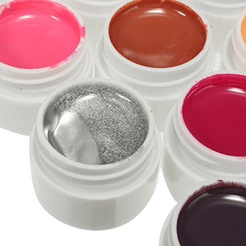DancingNail 36 Farben Nail Art UV Gel Set Farbgel Gele Glitter Puder Nagel Design Nagel Kunst spitzt - 5