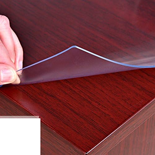 Tablecloth Plastic Table cloth Tablecloth [waterproof] Burn-proof Transparent Table mat Pvc Thicken Soft glass Crystal plate The print tablecloths-B 90x90cm(35x35inch)