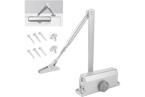 FWEEK Ferme Porte, 45-65kg Ferme Porte Automatique Hydraulique, Ralentisseur de Porte Hydraulique Réglable, Groom Fermeture Porte, Fermeture Amortie pour Usage Commercial et Privé