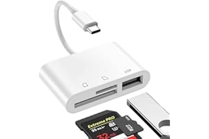 MEPSIES Czytnik kart SD, czytnik kart micro SD USB C, adapter czytnika kart pamięci SD/TF, kompatybilny z MacBookiem, laptopem, telefonem komórkowym USB-C i innymi
