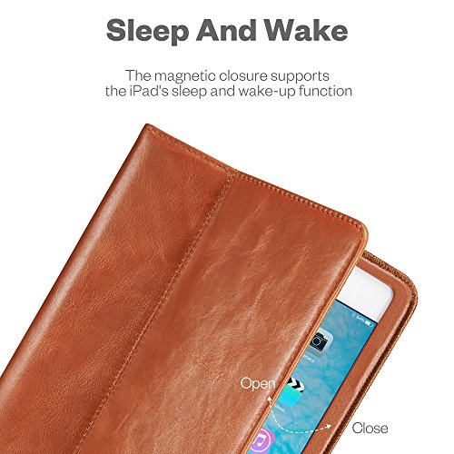KAVAJ iPad mini 4 Hülle Echtleder Case „Berlin“ für das Apple iPad mini 4 Cognac-Braun aus echtem Leder mit Stand und Auto Schlaf/Aufwachenen Funktion. Dünnes Smart-Cover Schutzhülle Tasche Lederhülle - 3