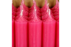 Bütic GmbH Lot de 2 bougies à tige colorées 180 mm x Ø 22 mm – Bougies à combustion sans résidu, couleur : rose