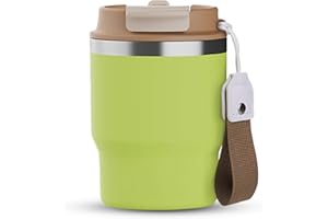 Hippodance Tazza Caffè 350ml da Viaggio, Bicchiere Termico Riutilizzabile con Coperchio Ermetico, tazza da caffè per caffè caldo e freddo, acqua e tè, Mug Caffè Compatta Senza BPA