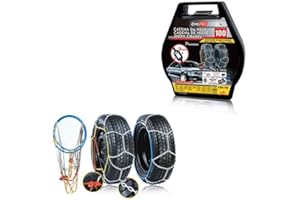 A2ZWORLD Chaînes à neige 195/80R15, 205/70R15,215/65R15,215/70R15,225/60R15,225/65R15,230/60R15,235/55R15,235/60R15, 205/6 5R16,215/60R16,215/65R16,225/55R16,235/50R16,245/45R16,215/50R17,215/55R17,225/50R17