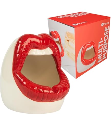 Fisura – Posacenere Rosso Con Scritta "You Light My Fire". Oggetto Originale In Ceramica Con Messaggio Ironico Per Casa, Balcone O Salotto. Misure: 10 X 10 X 4 Centimetri - 3