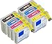 Produktbild 8er Pisco Inks HP 88 Druckerpatronen für HP Officejet Pro K5400 K5400dn K5400dtn K5400dtwn K5400n K550 K550dtn K550dtwn K8600 K8600dn L7480 L7550 L7555 L7580 L7590 L7680 L7780