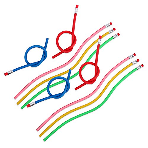10er Pack Biegebleistifte 5-fach sortiert Bleistift Stresskiller Magic Bleistifte flexibel Biege-Bleistift Tombola Schulbedarf Mitgebsel Kindergeburtstag