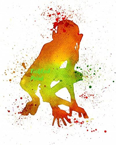 Art Print Legolas Gollum Lord of the Rings Personalised Christmas Xmas Birthday Gift 8x10 / A4 / 10x12 / 12x16 / A3 / 16x20 / A2 / 24x30