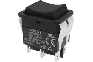 Create idea 6-pinowy przełącznik kołyskowy HY12-9-3 przełącznik przyciskowy 125/250V 20A/2HP do elektronarzędzi przemysłowych urządzeń elektrycznych