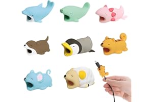 ZORTVUL 8 Pièces Protection Câble Chargeur - Protège Cordon Compatible Avec - Protecteur Câble Design Animal Mignon - Multicolore(D)