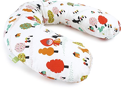 Preisvergleich Produktbild Priebes Nackenhörnchen Peter / Kinder Schlafkissen / Nackenstütze, Nackenkissen mit Stützfunktion / Verhindert das Abkippen des Kopfes im Schlaf / 100 % Baumwolle waschbar, Design:rotkäpchen