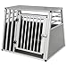 Produktbild EUGAD Hundebox Hundetransportbox Transportbox Alubox Aluminium Alu Box 1 Türig Reisebox Gitterbox Silber HT2075sbM3