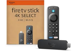 Amazon Fire TV Stick 4K Select (newest gen), start streaming in 4K, hundreds of thousands of films and TV episodes, and free & live TV