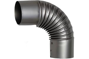 Kolor Rauchrohr Ofenknie Ofenrohr Bogen Abgasrohre Kaminofenrohr 100-150 mm Heizung (Ø 120 Bogen 90 Grad)