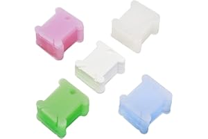 Hyclam 50Pcs Plastic Floss Bobbins, Embroidery Thread Bobbins, 1.37x1.49in Thread Winders for Stitching/Sewing Thread Storage