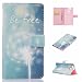 Produktbild Nancen Huawei P9 (5,2 Zoll) Handyhülle, Bunt Nette Romantische Muster Flip Etui Case Cover Lederhülle PU leder Folio Bookstyle Schutzhülle mit Standfunktion, Brieftasche und Karte Tasche [Freiheit Dandelion]