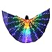 Produktbild Frauen LED Isis FlügelZHANSANFM Bauchtanz Schmetterling Performance Kleidung Farbe Wings mit Teleskopstock fur Mädchen spaß Darstellende Künste Halloween Cosplay Weihnachte Party Mehrfarbig