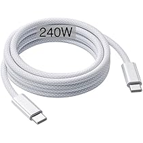 ZIKE Cavo USB C A USB C 240W PD3.1 2 Metri: Ricarica Veloce E Trasferimento Dati 480Mbps - Nylon Intrecciato, Per MacBook, IPad, Switch