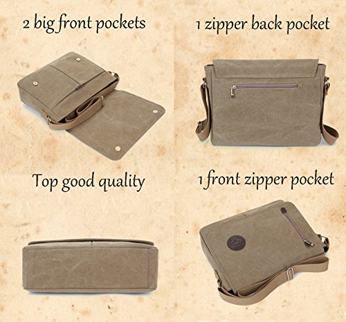 Schultertasche in Vintage-Optik von Super Modern - Leinen  f  r Herren und Damen  Herren  braun