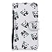 Produktbild iPhone 7 / iPhone 8 Hülle, Chreey Schöne Persönlichkeit PU Leder Schutzhülle mit Bunte Muste Flip Case Handyhülle mit Standfunktion Kartenfächer Brieftasche Hülle [Panda]