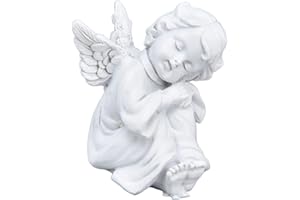 Pissente Figurine d'ange, Petite Statue d'ange Endormi, Statue de Chérubin, Matériau en Résine Synthétique, Beau Style, Figurines de bébé Blanches pour Décorations de Fête, Statue de