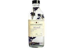 FIKKERTS Fruits of Nature Bluebell Soothing and Relaxing Bath Oil (200ml Glass Bottle) Vegan Plant Based with Jojoba Oil