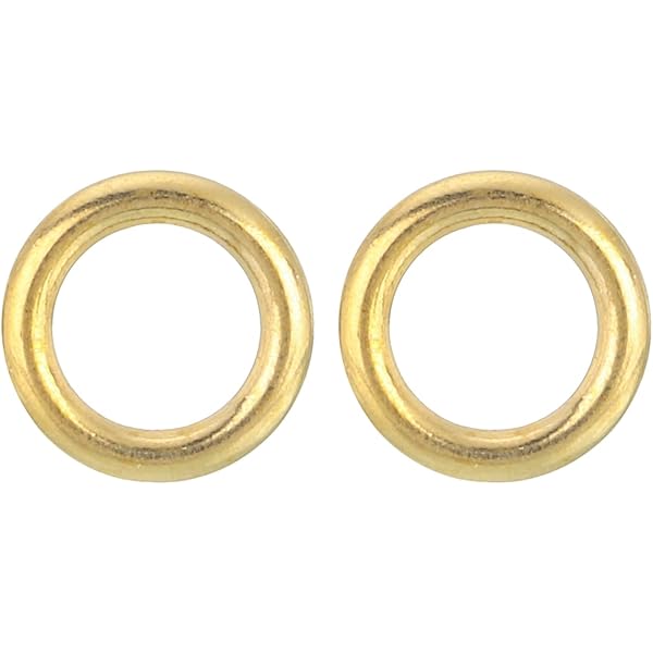 Triangel ketting, D ringen. Messing. Ketting 108 mm | - Halfcheck
