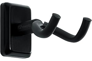 Gator Frameworks wieszak ścienny do gitary akustycznej/elektrycznej z czarną płytą montażową (GFW-GTR-HNGRBLK)